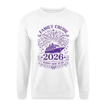 Croisière en famille 2026 Bonne année Salut - Sweat-shirt Unisexe - blanc - Devant