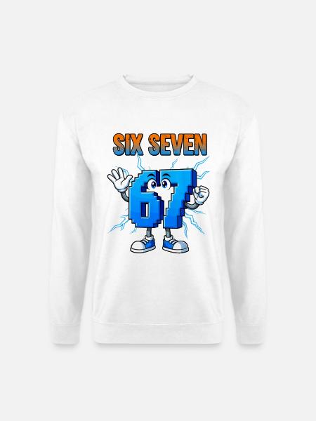 67 Gen Alpha Six Sieben Italienisch 6 7 Brainrot - Unisex Pullover - Weiß