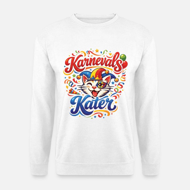 Karnevals Kater Fasching Kostüm - Unisex Pullover - Weiß