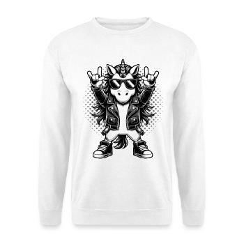 Rock, Rocker, Rock Musik, Heavy Metal, Rock Hand - Unisex Pullover - Weiß - Vorne