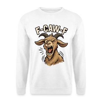 lustige ziege comic, lautes meckern shirt - Unisex Pullover - Weiß - Vorne