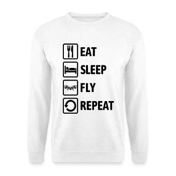 Mange, Dors, Vole Répéter - Drone Fly Pilote Drone - Sweat-shirt Unisexe - blanc - Devant