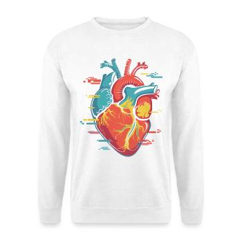 Colour heart in a swirl - Unisex Sweatshirt - white - Front