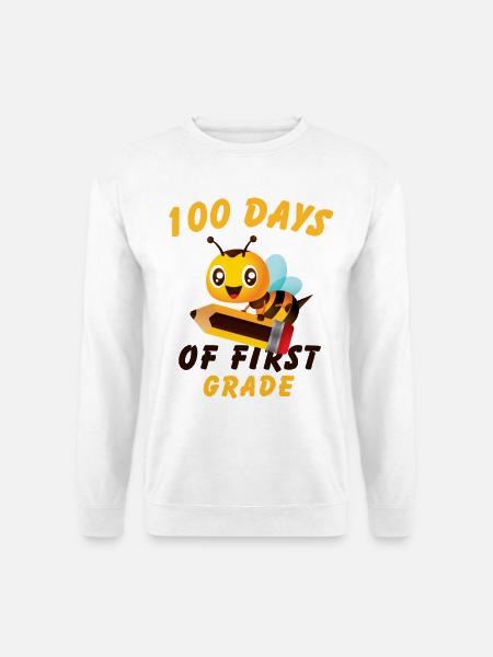 100 Days of first grade 100th of school - Unisex Sweatshirt - white