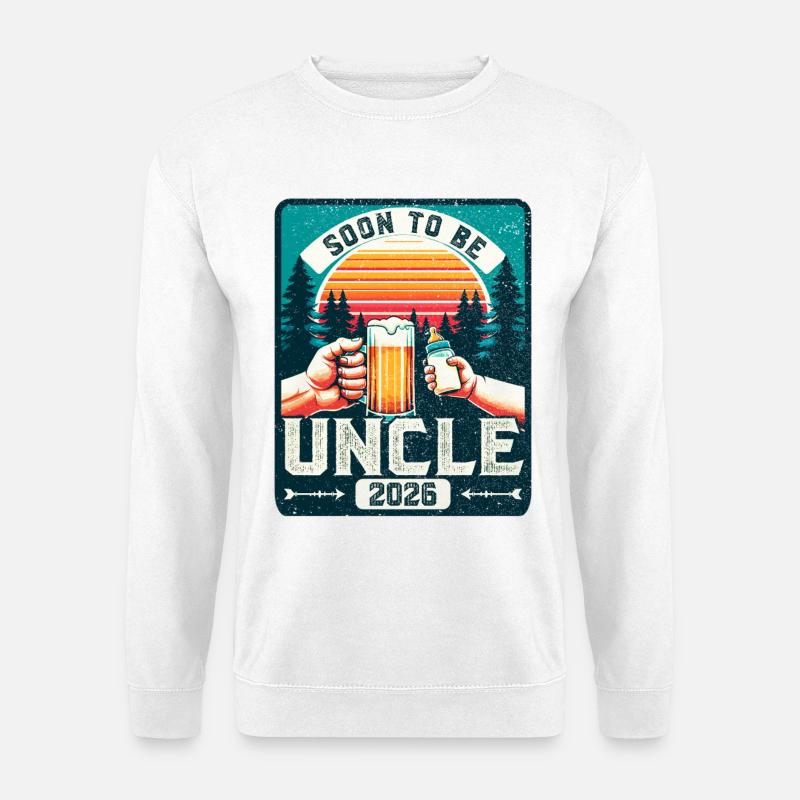 Uncle 2026, Expectant Uncle, Future Uncle - Unisex Sweatshirt - white