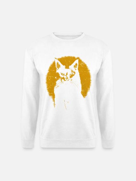 Katzensilhouette - Unisex Pullover - Weiß