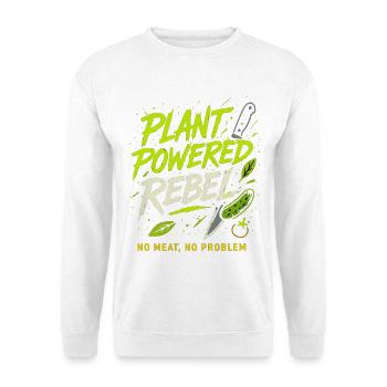 Rebel Vegan à propulsion végétale, chemise sans viande - Sweat-shirt Unisexe - blanc - Devant