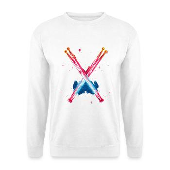 Drums Retrowave - Unisex Sweatshirt - white - Front