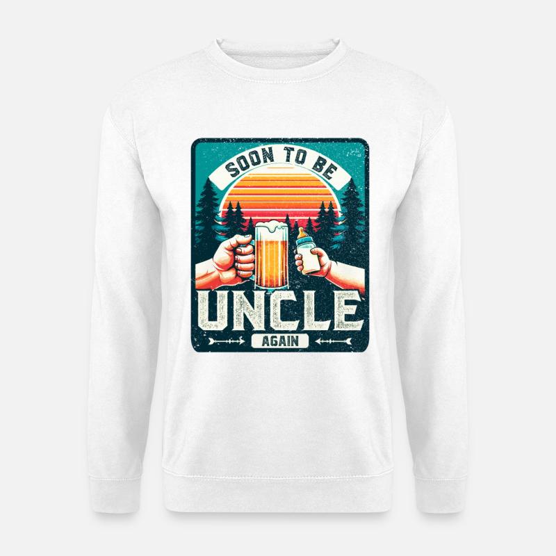 Uncle again, uncle-to-be, future uncle - Unisex Sweatshirt - white