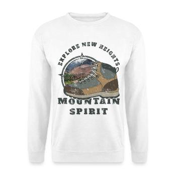 Berg- und Abenteuergeist - Unisex Pullover - Weiß - Vorne