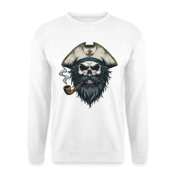 Kapitän Totenkopf Seemann Nautik Meer See Boot - Unisex Pullover - Weiß - Vorne