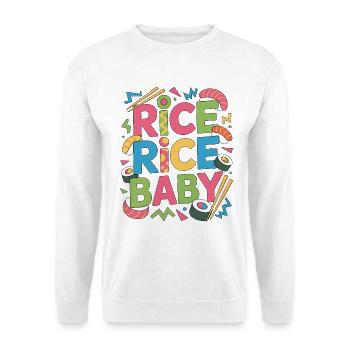 Sushi Rice Rice Baby Passionné de cuisine japonaise - Sweat-shirt Unisexe - blanc - Devant