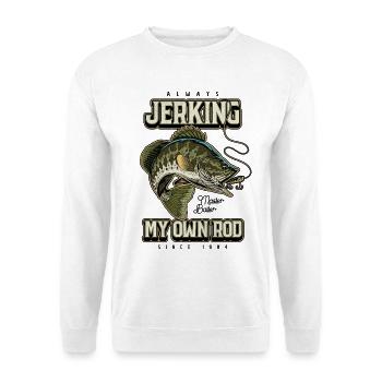 Toujours en train de branler ma canne Pêche drôle Né en 1984 - Sweat-shirt Unisexe - blanc - Devant