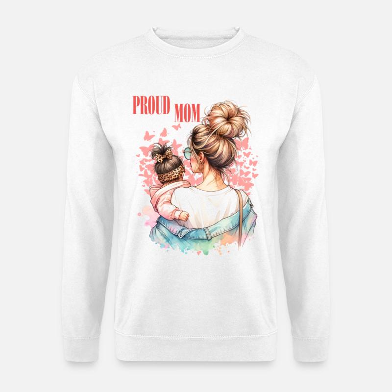Stolze Mama  - Unisex Pullover - Weiß