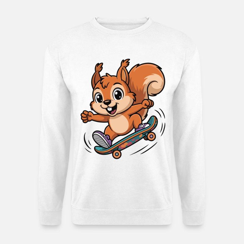 Skate Squirrel Sprinter - Unisex Sweatshirt - white