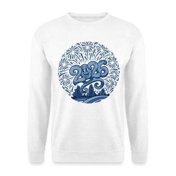2026 Fireworks New year's Eve Skyline - Unisex Sweatshirt - white - Front