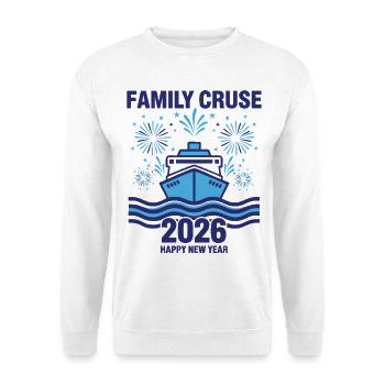 Célébration de la croisière familiale du réveillon du Nouvel An 2026 - Sweat-shirt Unisexe - blanc - Devant