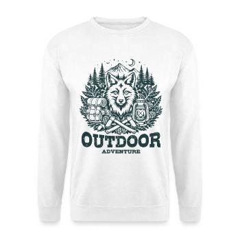 Aventure en plein air | Nature - Camping - Randonnée - Sweat-shirt Unisexe - blanc - Devant