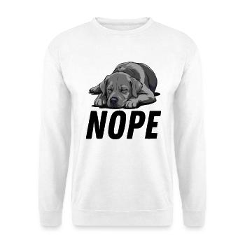 Yellow Golden Labrador Dog Nope  - Unisex Sweatshirt - white - Front