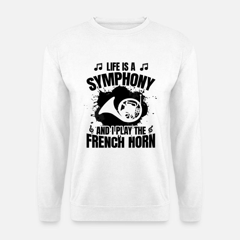Waldhornist Spruch - Unisex Pullover - Weiß