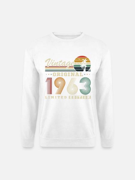 Originales Retro-Jubiläumsgeschenk von 1963 - Unisex Pullover - Weiß