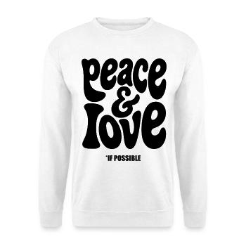 PEACE LOVE #1 - let's talk - Unisex Sweatshirt - white - Front
