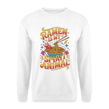Le ramen est mon amoureux de la nourriture pour les bols de nouilles animaux, animaux spirituels - Sweat-shirt Unisexe - blanc - Devant