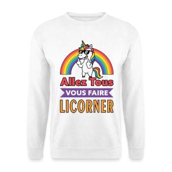Unicorn Rebel - go get all done - Unisex Sweatshirt - white - Front