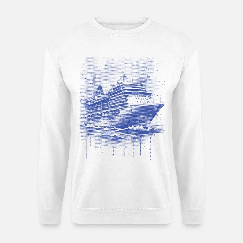 Kreuzfahrtschiff – Ozeanreise-Design - Unisex Pullover - Weiß