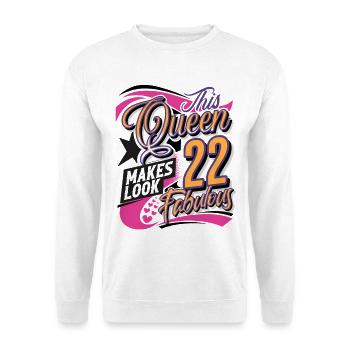 Reines femmes du 22e anniversaire - Sweat-shirt Unisexe - blanc - Devant
