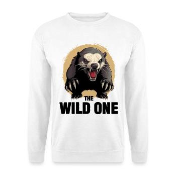 Honigdachs, der Wilde, - Unisex Pullover - Weiß - Vorne