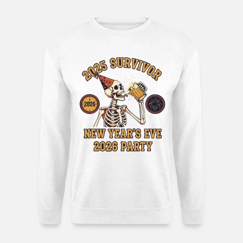 Silvesterparty 2025 Survivor 2026 - Unisex Pullover - Weiß