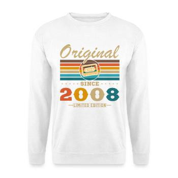 2008 Vintage Retro Geburtstagsgeschenk - Unisex Pullover - Weiß - Vorne