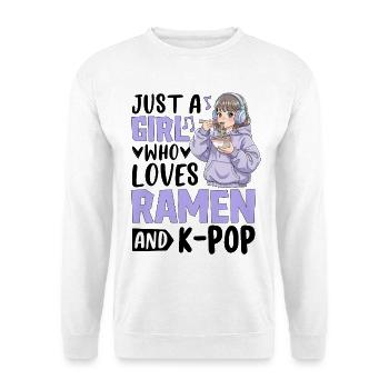 Just A Girl Who Loves Ramen And K-Pop - Unisex Sweatshirt - white - Front