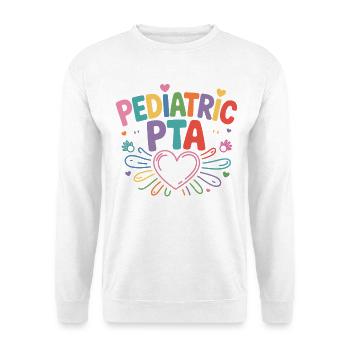 Pediatric PTA Regenbogen Herz - Unisex Pullover - Weiß - Vorne