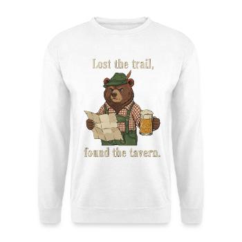 Bear in Lederhosen: Lost Away, Pub Found - Unisex Sweatshirt - white - Front