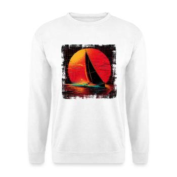 90er Segelschiff - Unisex Pullover - Weiß - Vorne