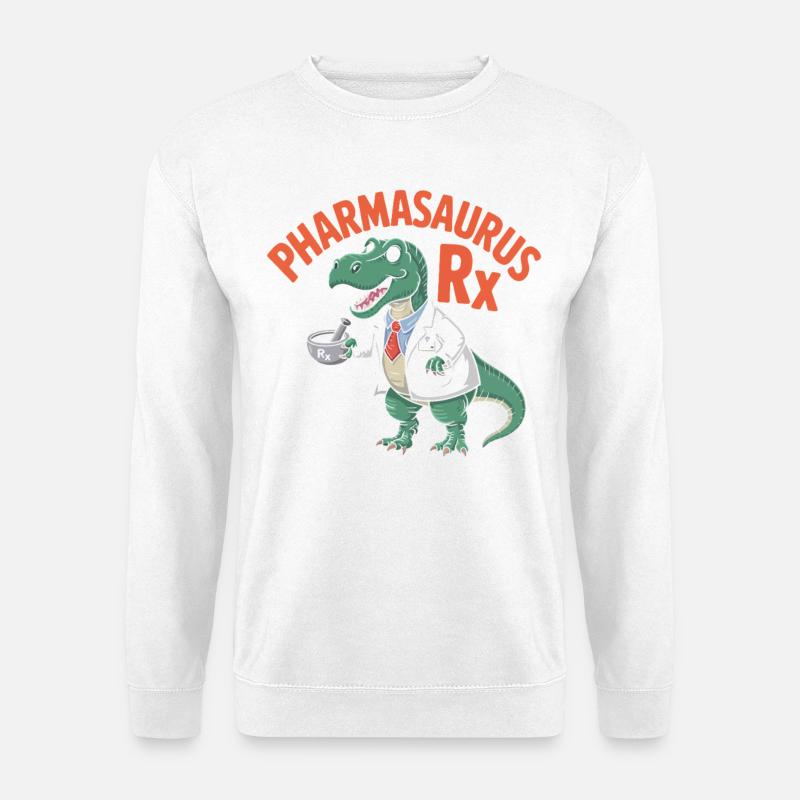 PharmaSaurus RX Doktoralligator - Unisex Pullover - Weiß