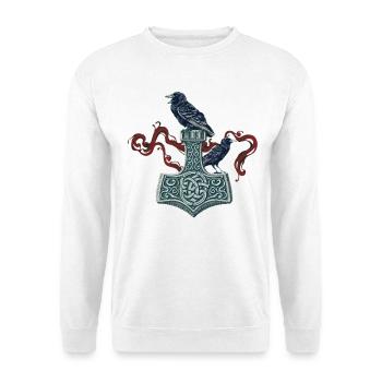 Viking Viking Legend Sailor Odin Raven Fighter - Unisex Sweatshirt - white - Front