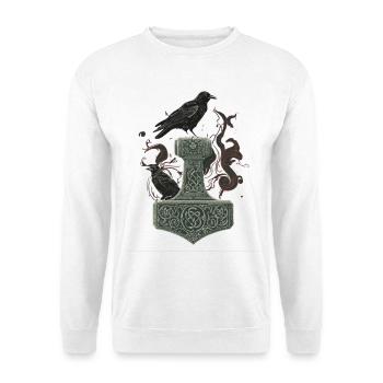 Viking Viking Legend Sailor Odin Raven Fighter - Unisex Sweatshirt - white - Front