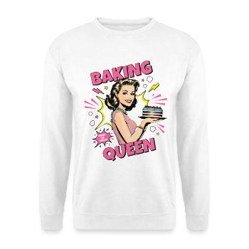 Baking Cake Baking Queen Baking Fairy Baker Pop Art - Unisex Sweatshirt - white - Front