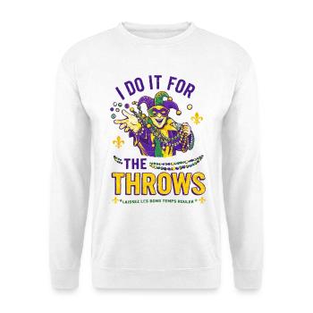 Mardi Gras Jester Beads - Unisex Sweatshirt - white - Front