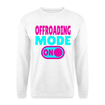 Mode tout-terrain ACTIVÉ – Aventure tout-terrain - Sweat-shirt Unisexe - blanc - Devant