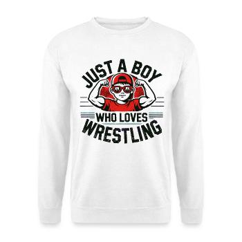 Lutte, Ringen, juste un garçon qui aime la lutte - Sweat-shirt Unisexe - blanc - Devant