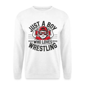 Lutte, Ringen, juste un garçon qui aime la lutte - Sweat-shirt Unisexe - blanc - Devant