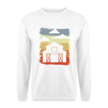 Grange Rétro - Sweat-shirt Unisexe - blanc - Devant