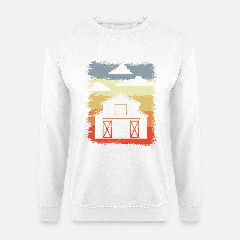 Retro Scheune - Unisex Pullover - Weiß
