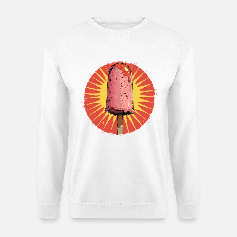 Eiscreme Grafik - Unisex Pullover - Weiß