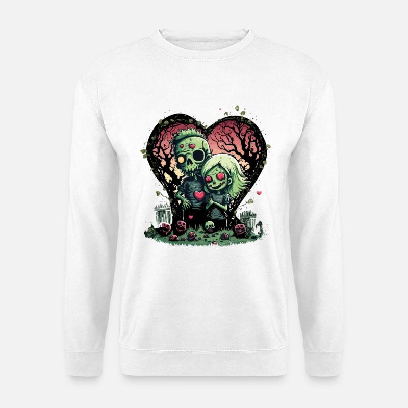 Valentine Zombie Love - Unisex Pullover - Weiß