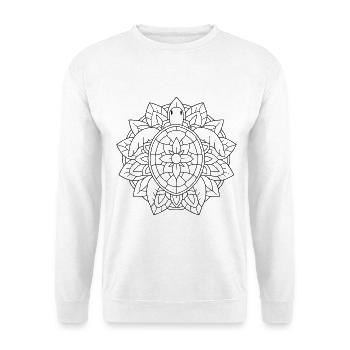 Turtle mandala with calm ornamentation - Unisex Sweatshirt - white - Front